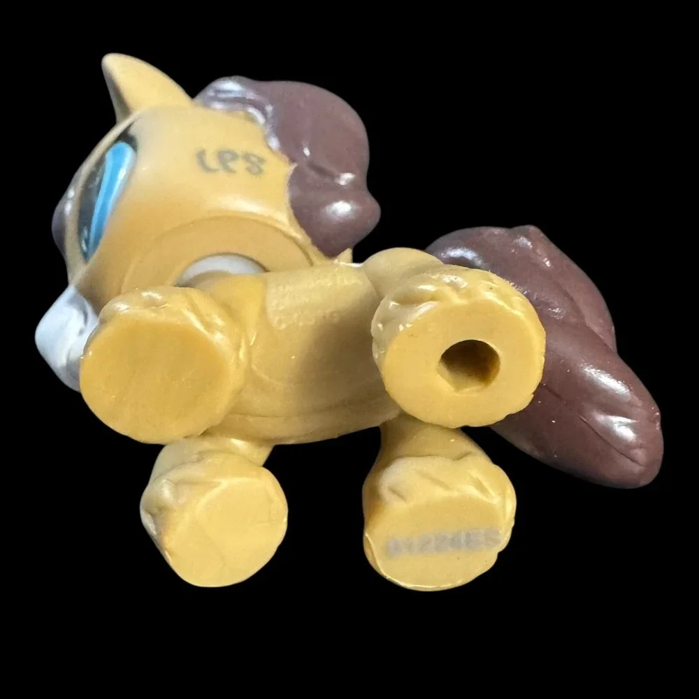 Authentic Littlest Pet Shop Brown HORSE Pink Hearts‎ G7 #3 Hasbro LPS